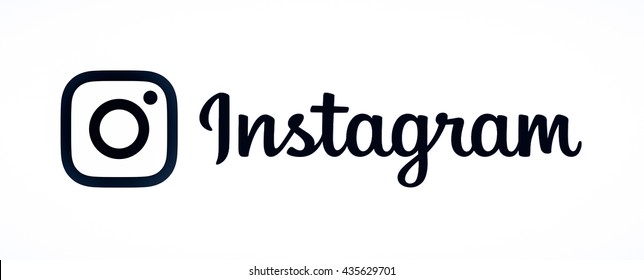 instagram logo black and white