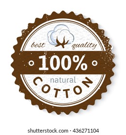 100% Cotton Logo Vector (.CDR) Free Download