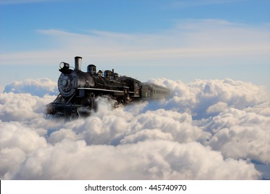 Cloud Surfing Train

An old train high up in the sky surfing through the clouds.