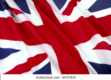 Close-up shot van golvende Britse vlag