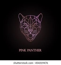 Pink Panther Girl Silhouette Stock Vector (Royalty Free) 349895429