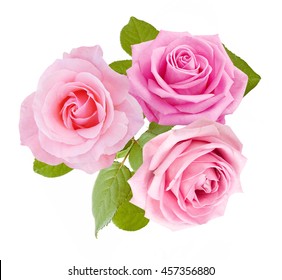 Mooie roze bloemen bos geïsoleerd op een witte achtergrond