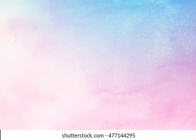 Fons abstracte d'aquarel·la pastel - Cel blau i aquarel·la rosa pastel pintada sobre paper