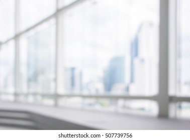 Blurred background : office and hallway interior