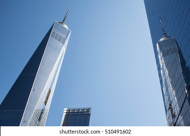 One World Trade Center construction in New York City USA Skyline the Big Apple 3