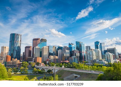 Skyline der Stadt von Calgary, Alberta, Kanada