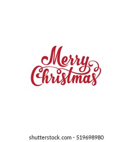 Merry Christmas vector text Calligraphic Lettering design card template. Creative typography for Holiday Greeting Gift Poster. Calligraphy Font style Banner.