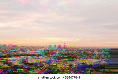 Imagen con fallas del paisaje urbano