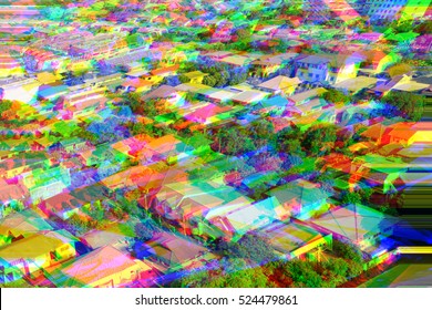 Imagen con fallas del paisaje urbano