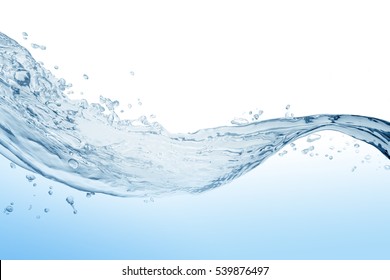 Spritzwasser, Spritzwasser isoliert auf weißem Hintergrund, Wasser