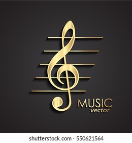 Golden Music Note Logo Vector (.AI) Free Download