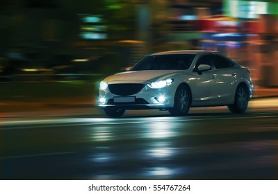 modern cars go on the night city