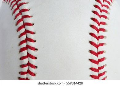 赤いステッチの野球の背景