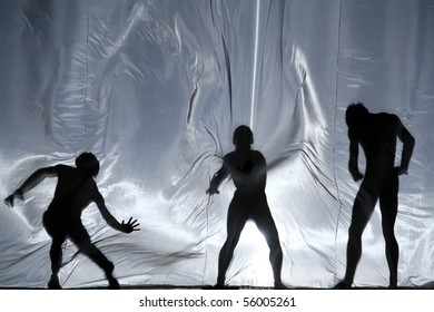 ภาพเงาของนักเต้นบัลเลต์ร่วมสมัย