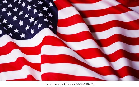 Bintang melambai indah dan bendera Amerika bergaris