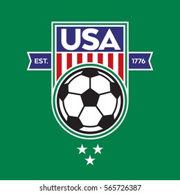 American Soccer Crest Vector Format This Stock Vector (Royalty Free)  580690429