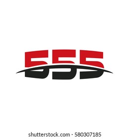 Minimal 555 Black Number Vector Logo Design Isolated White Background Stock  Vector by ©Vectorydesign 514502150