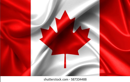 De vlag van Canada in het oude retro effect als achtergrond, sluit omhoog
