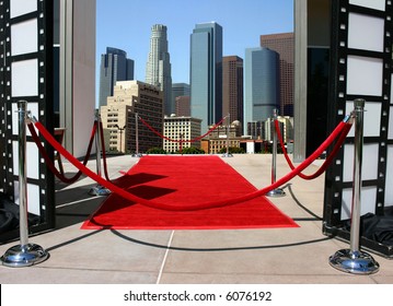 Akce na červeném koberci v centru Los Angeles