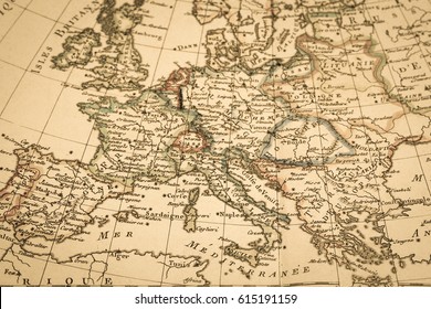 Antiguo mapa antiguo de Europa