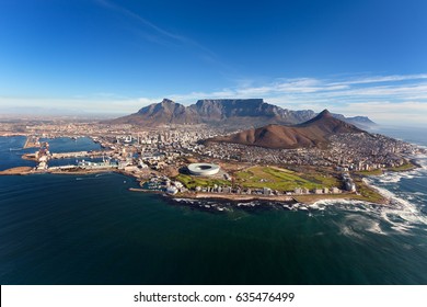 ケープ半島、ケープタウン、南アフリカの空撮