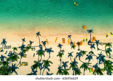 カリブ海のリゾート、ババロ、ドミニカ共和国の航空写真