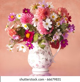 bouquet of flowers autumn in a vase