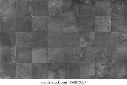 Gạch men đá phiến, kết cấu liền mạch hình vuông màu xám đậm bản đồ cho đồ họa 3d