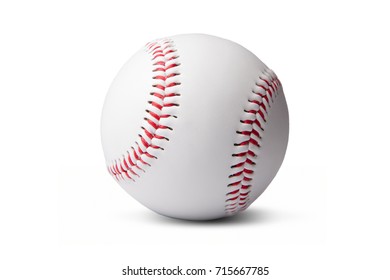 白い背景で隔離の野球