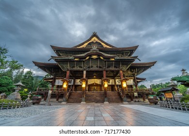 Zenko-ji Temple complex. Hondo (Main Hall) in Nagano City, Japan