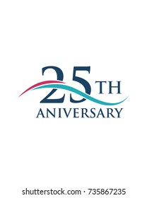 25th Anniversary Logo Vector (.EPS) Free Download