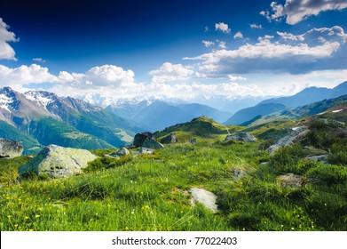 panorama de montaña desde fiescheralp y bettmeralp, wallis, suiza