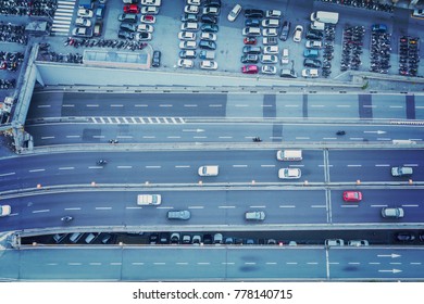 Vedere de sus a autostrăzii. Tonificată