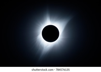 Eclipse solar total com coroa azulada. 2017, Jackson, Wyoming