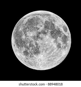 Primer plano de la luna llena, tomada el 10 de noviembre de 2011