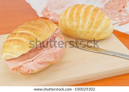 mortadella sandwich- bologna