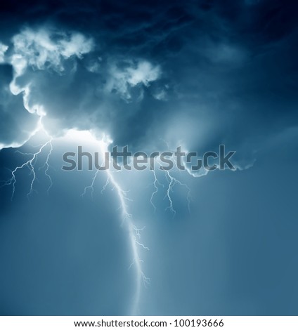 stormy clouds with lightnings