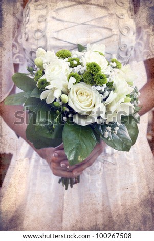 vintage picture of a wedding bouquet