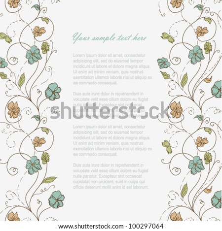 Abstract doodle flower with your text (vector eps 8)