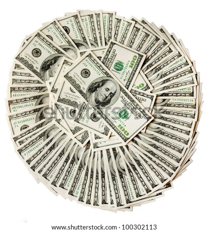 Circle from 100 dollar denominations