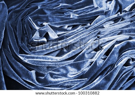 Blue gentle fabric as background