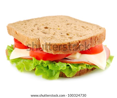 sandwich isolated on white Royalty-Free Stock Photo #100324730