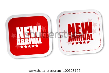 New arrival stickers Royalty-Free Stock Photo #100328129