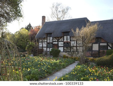 Anne Hathaway's Cottage, Stratford upon Avon, England Royalty-Free Stock Photo #100339133