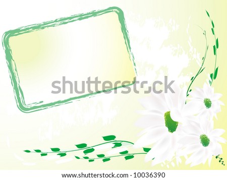 Abstract floral background with card