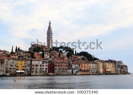 Sunset in the Medieval City of Rovinj, Croatia