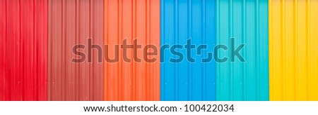 The Colorful roof metal Royalty-Free Stock Photo #100422034