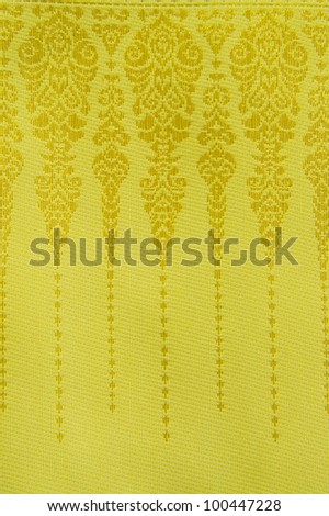 Thai pattern with gold pattern Fabric