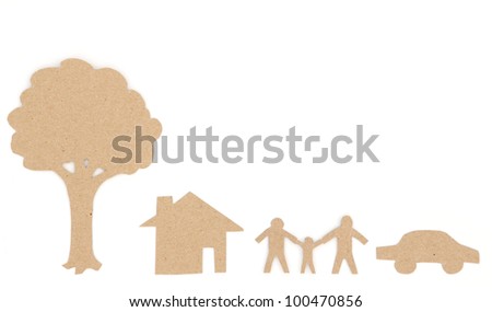 Paper cut of family symbol