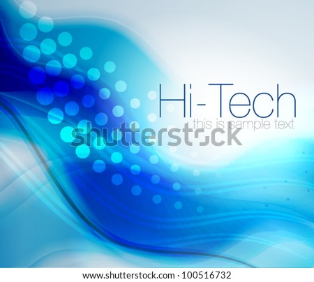 Blue energy wave vector background